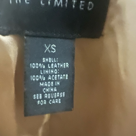 NWOT The Limited Suede Leather Jacket in Tan/Cream - Picture 7 of 7